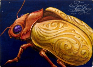 space bug painting acrylic