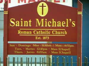 sign for St Michaels