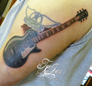 Joe Perry Guitar tattoo