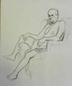 figure drawing seated male