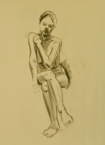 figure drawing seated female