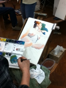 figure painting watercolor Steve Carpenter