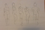 gesture drawings female form