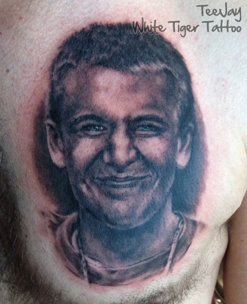 memorial portrait tattoo