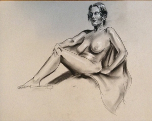 figure drawing female seated