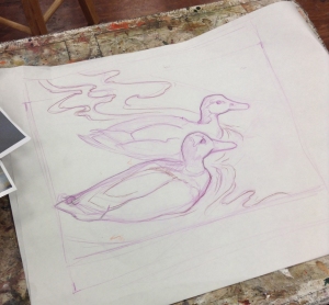 drawing for duck painting