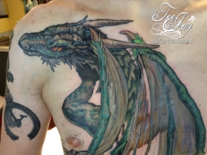 dragon and muni knight tattoo