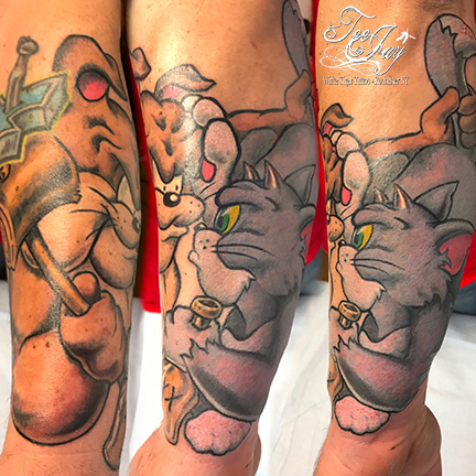 Tom and Jerry Tattoo Design Images (Tom and Jerry Ink Design Ideas) |  Tattoos for lovers, Tattoo designs, Tattoos